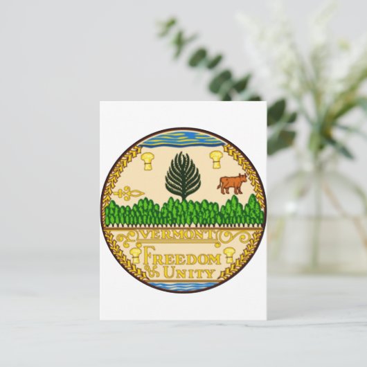 Vermont State Seal Briefkaart (Staand voorkant)