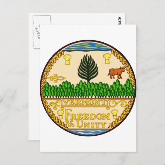 Vermont State Seal Briefkaart (Voorkant / Achterkant)