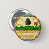 Vermont State Seal Ronde Button 5,7 Cm (Voorkant /achterkant)