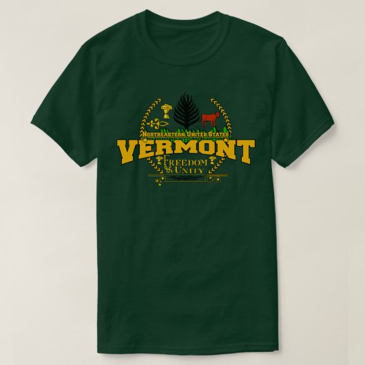 Vermont State Verenigde Staten T-shirt (Design voorkant)