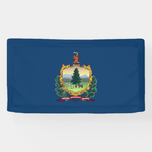 Vermont State Vlag Spandoek (Horizontaal)
