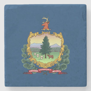 Vermont State Vlag Stenen Onderzetter
