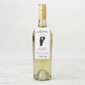 Vermont State Wedding Welcome Favor Flessenhanger (Op fles)