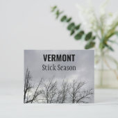 Vermont Stick Seizoen New England Fotografisch Briefkaart (Staand voorkant)