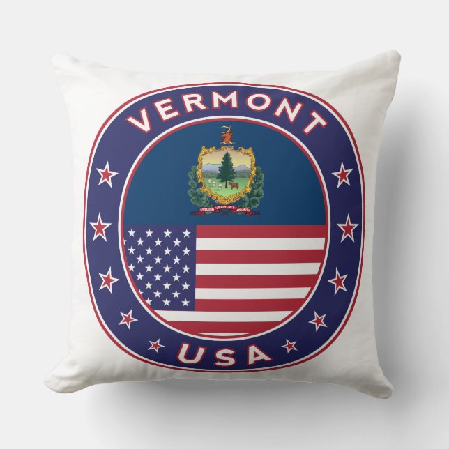 Vermont-sticker, telefoonbehuizing, canvas tas, mu kussen (Voorkant)