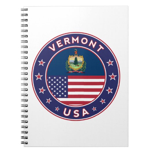 Vermont-sticker, telefoonbehuizing, canvas tas, mu notitieboek (Voorkant)