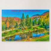 Vermont Stowe. Kerstgroeten Legpuzzel (Horizontaal)