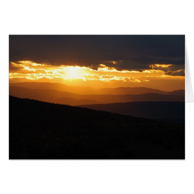 Vermont Sunset Card in 3 formaten (Voorkant Horizontaal)