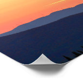 Vermont Sunset met windturbines Poster (Hoek)