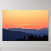 Vermont Sunset met windturbines Poster (Voorkant)
