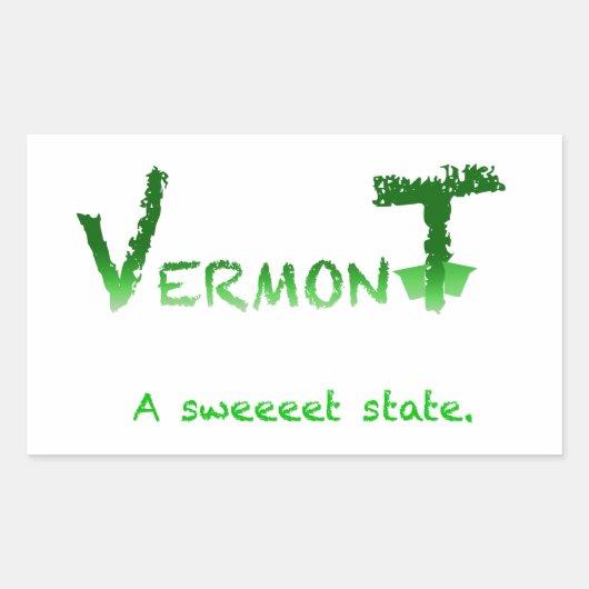Vermont Sweeeet Rechthoekige Sticker (Voorkant)