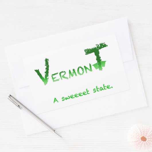 Vermont Sweeeet Rechthoekige Sticker (Envelop)