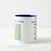 Vermont Symbols & Map Tweekleurige Koffiemok (Center)