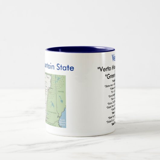 Vermont Symbols & Map Tweekleurige Koffiemok (Center)
