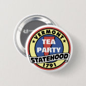 VERMONT TEA PARTITY STATE RONDE BUTTON 5,7 CM (Voorkant /achterkant)