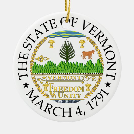 Vermont-teken Keramisch Ornament (Voorkant)