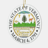 Vermont-teken Keramisch Ornament (Links)