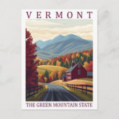 Vermont the Green Mountains State USA Travel Place Briefkaart (Voorkant)