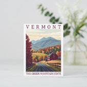Vermont the Green Mountains State USA Travel Place Briefkaart (Staand voorkant)