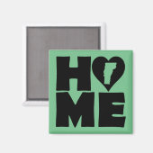 Vermont Thuis Hart Staat Koelkastmagneet Magneet (Voorkant / Achterkant)