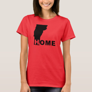 Vermont Thuis Weg Van Staat T-Shirt Tees
