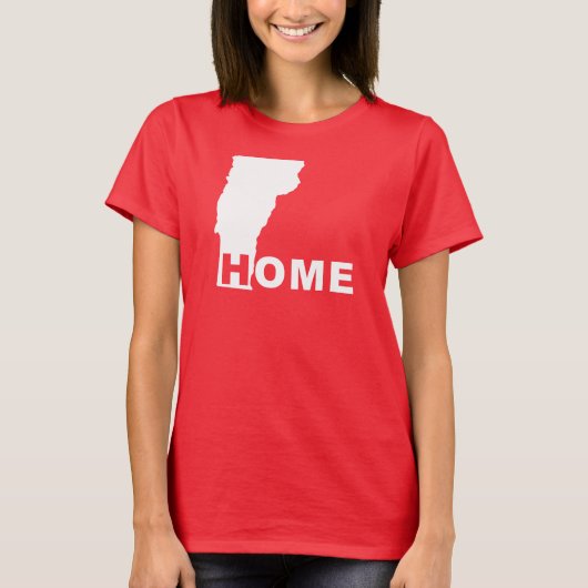 Vermont Thuis Weg Van State T-Shirt Tees (Voorkant)