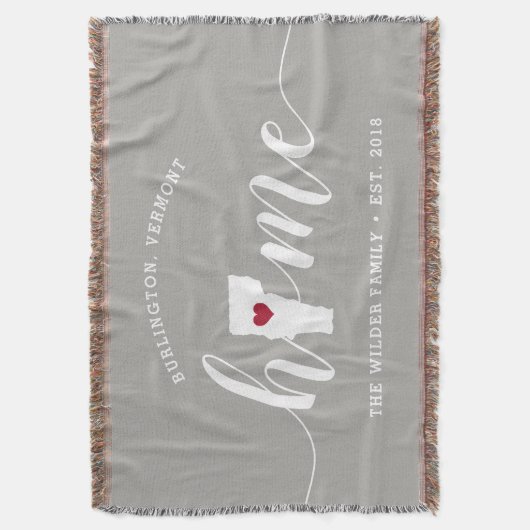 Vermont Thuisstaat Gepersonaliseerd Deken (Voorkant Verticaal)