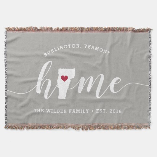 Vermont Thuisstaat Gepersonaliseerd Deken (Voorkant)