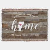 Vermont Thuisstaat Persoonlijk Rustiek Hout Uitzic Deken (Voorkant)