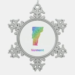 Vermont Tin Sneeuwvlok Ornament
