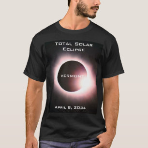 VERMONT Totale zonsverduistering 8 april 2024 T-shirt