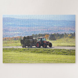 Vermont Tractor Hauling Hay Bales Legpuzzel