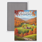 Vermont Travel Magneet (Voorkant / Achterkant)