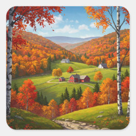 Vermont Travel Vierkante Sticker