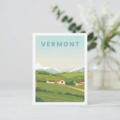 Vermont USA Beroemde Reisplaats Illustratie Briefkaart (Staand voorkant)