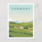 Vermont USA Beroemde Reisplaats Illustratie Briefkaart (Voorkant)