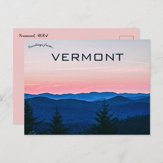 Vermont USA Briefkaart (Voorkant / Achterkant)