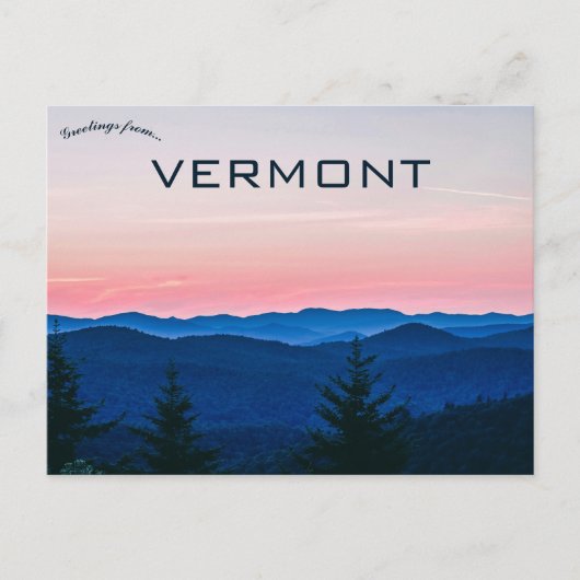 Vermont USA Briefkaart (Voorkant)