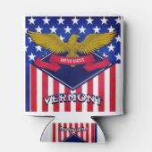 Vermont USA Flag Blikjeskoeler (Achterkant)