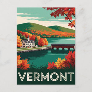 Vermont USA Groene Bergen en New England Reizen Briefkaart
