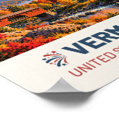 Vermont USA – Oude Reisposter Poster (Hoek)