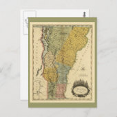 Vermont, van de werkelijke enquête -  kaart 1814 (Voorkant / Achterkant)