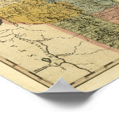 Vermont, van de werkelijke enquête - kaart 1814 poster (Hoek)