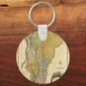 Vermont, van de werkelijke enquête -  kaart 1814 sleutelhanger (Voorkant)