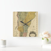 Vermont, van de werkelijke enquête -  kaart 1814 vierkante klok (Huis)