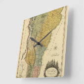 Vermont, van de werkelijke enquête -  kaart 1814 vierkante klok (Hoek)