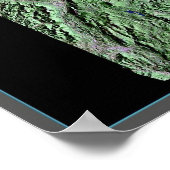 Vermont van het ruimtesatellietposter poster (Hoek)