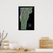 Vermont van het ruimtesatellietposter poster (Keuken)