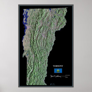 Vermont van het ruimtesatellietposter poster