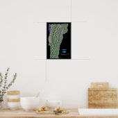 Vermont vanuit de ruimte satellietposter poster (Keuken)
